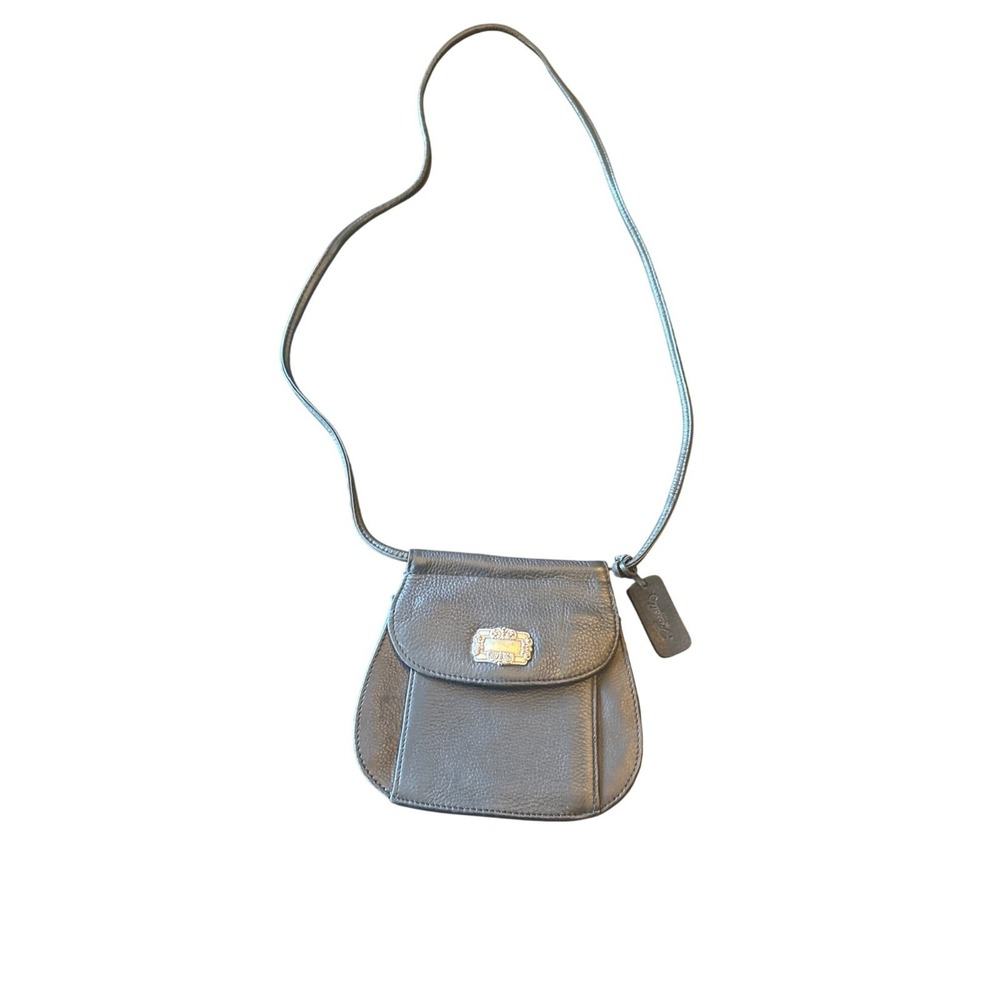 Fossil Womens Black Leather Crossbody Bag With Adjustable Strap